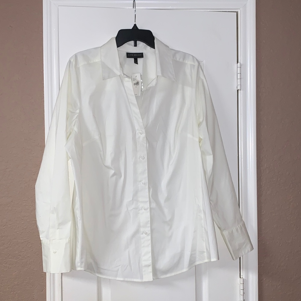 Lame Bryant White Button Up
